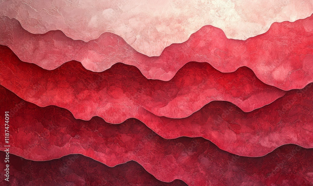 Aufkleber abstract red wavy surface with subtle texture