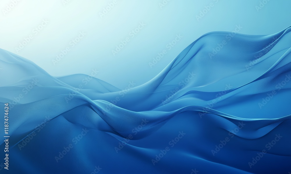 Poster calming blue ocean wave background with subtle movement and depth , atmospheric, background element