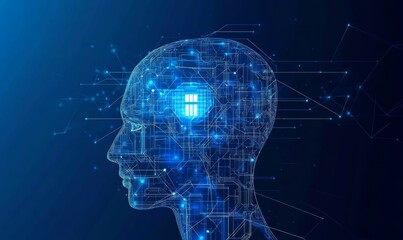 Obraz premium Abstract technology lines background with smart and futuristic, intelligent communication network concept of future connected technology