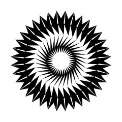 Mandala fractal hand drawn circle. Ethnic decorative elements. Islam, Arabic, Indian, ottoman motifs. Vintage decorative elements. Oriental pattern. vector