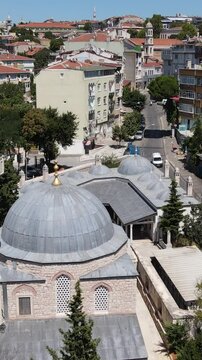 Mosque Kulliye Istanbul Drone Shot