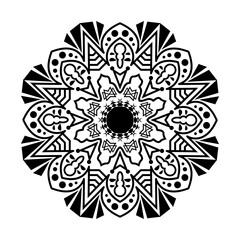 Mandala fractal hand drawn circle. Ethnic decorative elements. Islam, Arabic, Indian, ottoman motifs. Vintage decorative elements. Oriental pattern. vector, Illustration