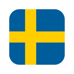 Sweden flag rounded square icon