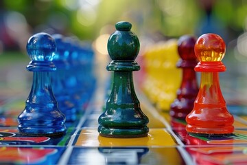 Simplistic design featuring a single board game, perfect for families to enjoy together on a clean, calm backdrop.