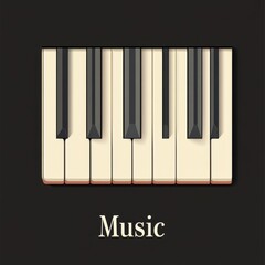 Fototapeta premium A modern illustration of a jazz music festival poster background template with a music piano keyboard, ideal for use as a poster element or icon.