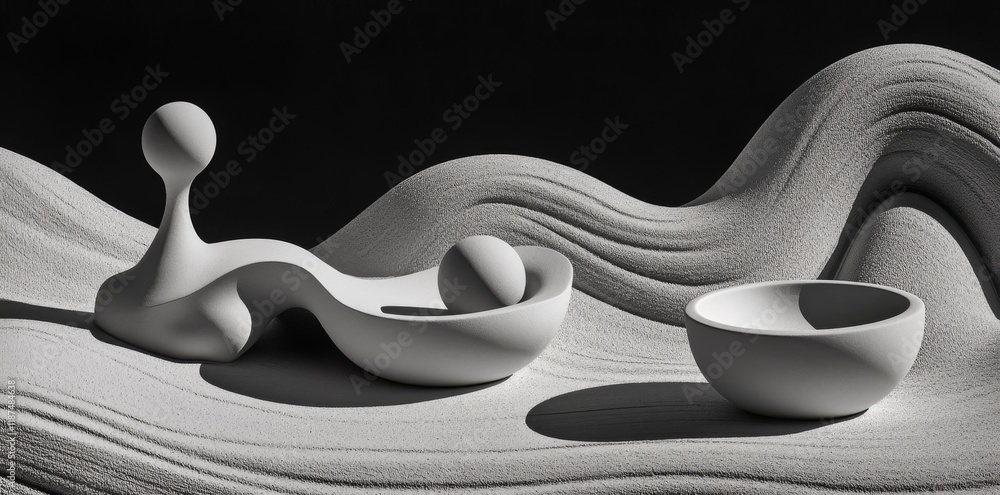 Poster a wallpaper banner showcasing a flat lay top view, close up of a rotated abstract design featuring a