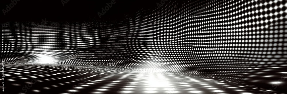 Aufkleber a horizontal black halftone arrow pattern used as the background