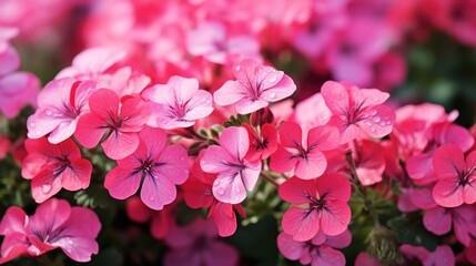 Obraz premium Geraniums for Sale: Beautiful Flowers for Your Business and Home Garden. Find the Best Geranium Plants at Retail Market Prices