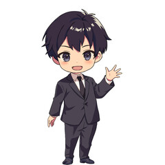 スーツ姿のミニキャラ男子