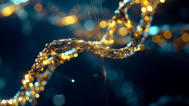 Golden DNA Double Helix: A Microscopic Marvel