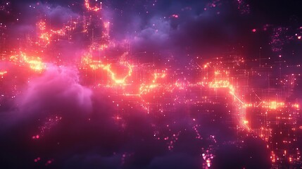 Digital Concept of Interconnected Cloud Computing Over a Cosmic Background