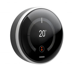Smart thermostat showing a temperature of 20 degrees Celsius, ideal for home temperature control and energy efficiency..png