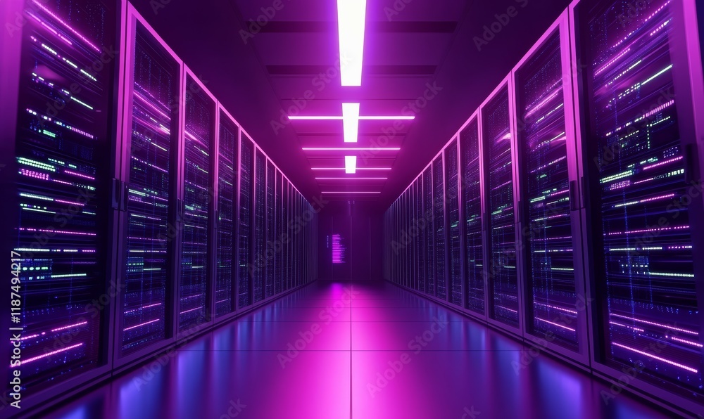 Poster futuristic technology abstract background with lines for network, big data, data center, server, int