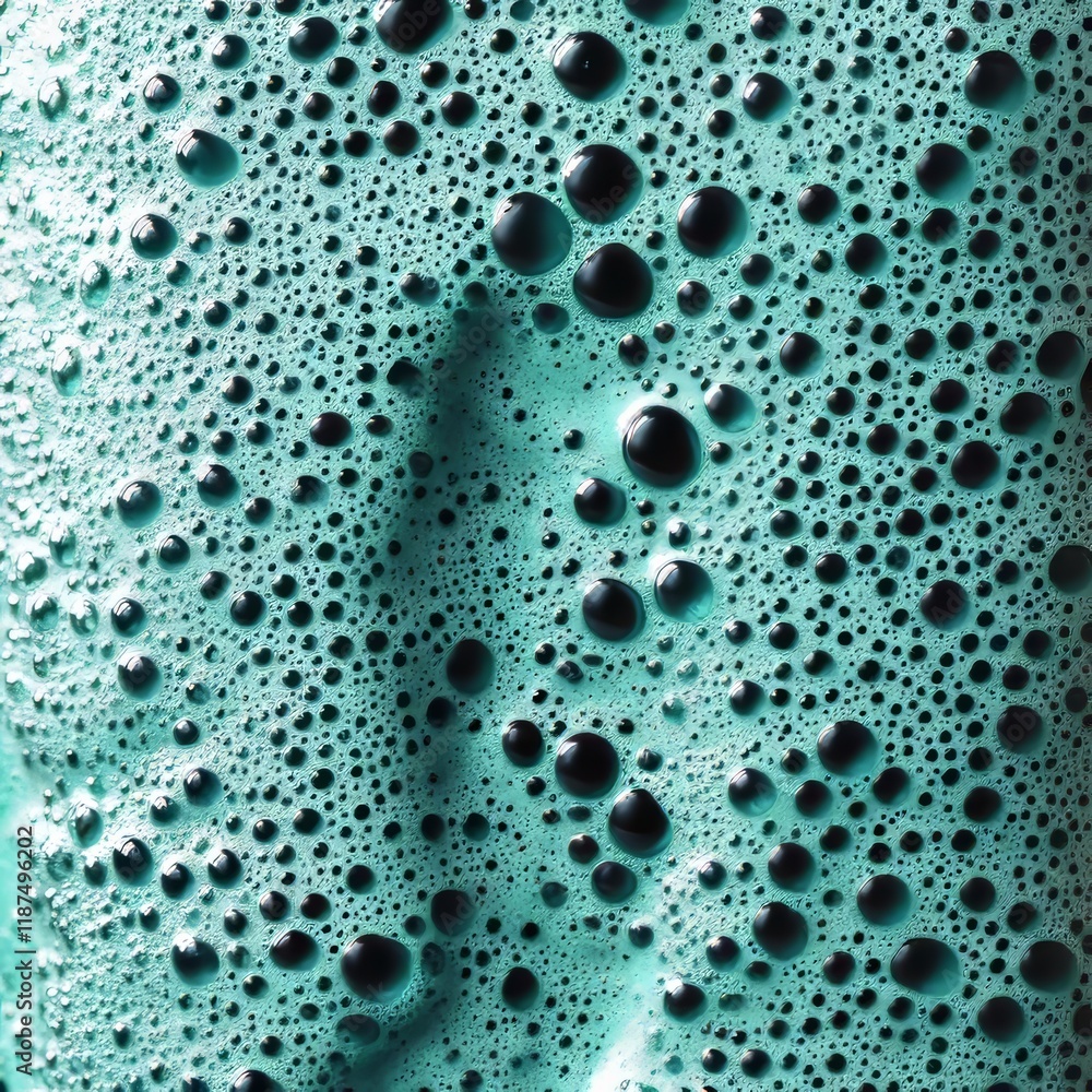 Poster Abstract texture with small blue circle pattern seamlessly repeating in the background