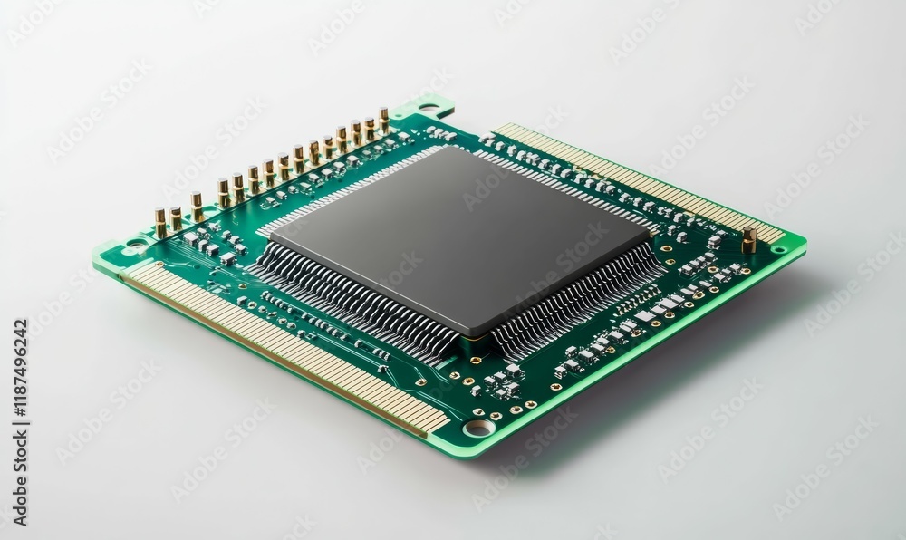 Poster futuristic technology core system central processing unit