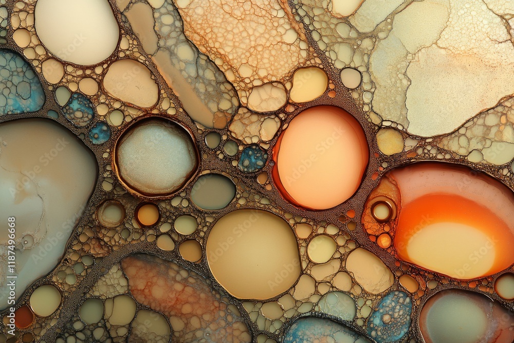 Poster unique bamboo cross-section pattern enveloped in hardening enamel
