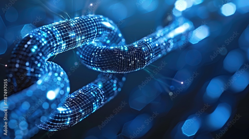 Aufkleber advanced abstract communication framework with linked chains and digital networking nodes