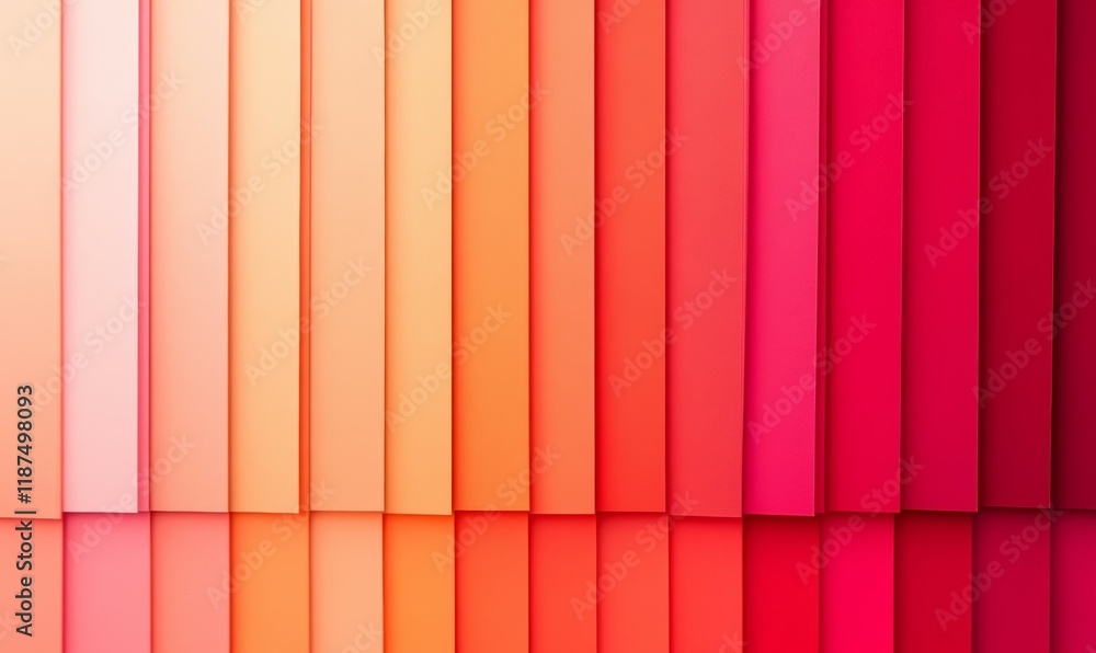 Poster gradient of warm colors transitions from red to orange to pink, creating an inviting visual effect, 