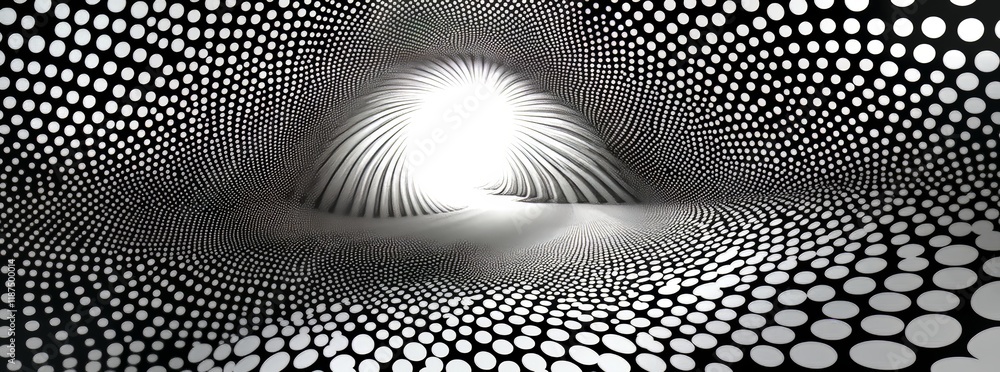 Poster abstract representation of a dot gradient and halftone pattern