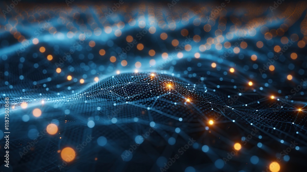 Aufkleber modern abstract communication background showcasing chain connections and network nodes