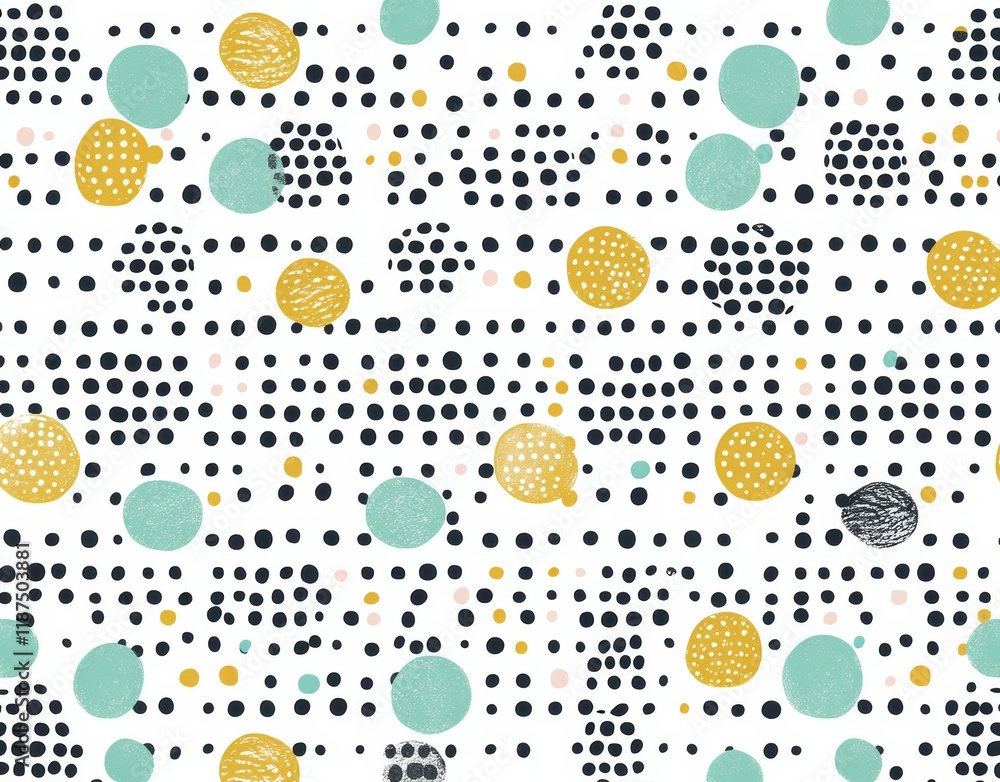 Poster background showcasing spring and summer elements with a clean, bright, seamless design including tin
