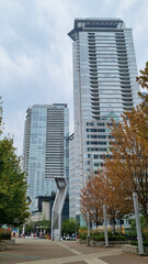 Obraz premium Vancouver, Canada. Streets and buildings in the city center, skyscraper.