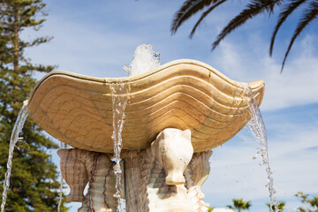 Water splashing from a fountain