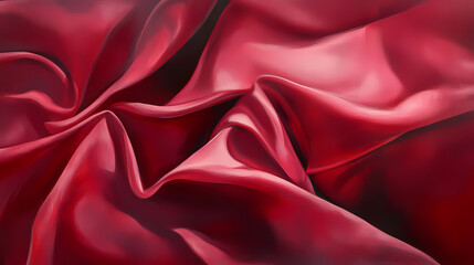 Rich, deep maroon tone exhibited in a velvety fabric fold, subtly illuminated by soft, warm light, evoking. Brightshade. Illustration