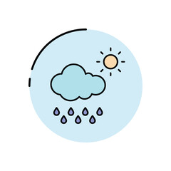 Partly Sunny vector icon