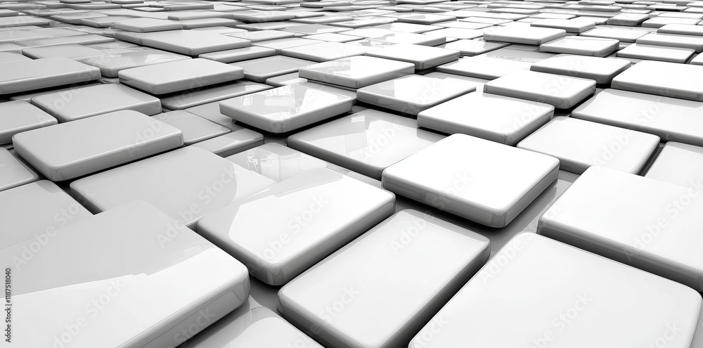 Poster a background wallpaper banner featuring offset white cube boxes as a texture pattern template