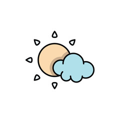 Scattered Clouds vector icon