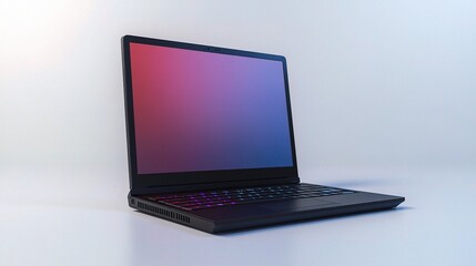 3D Illustration of Isolated Laptop on White Background