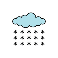 Moderate Snow vector icon