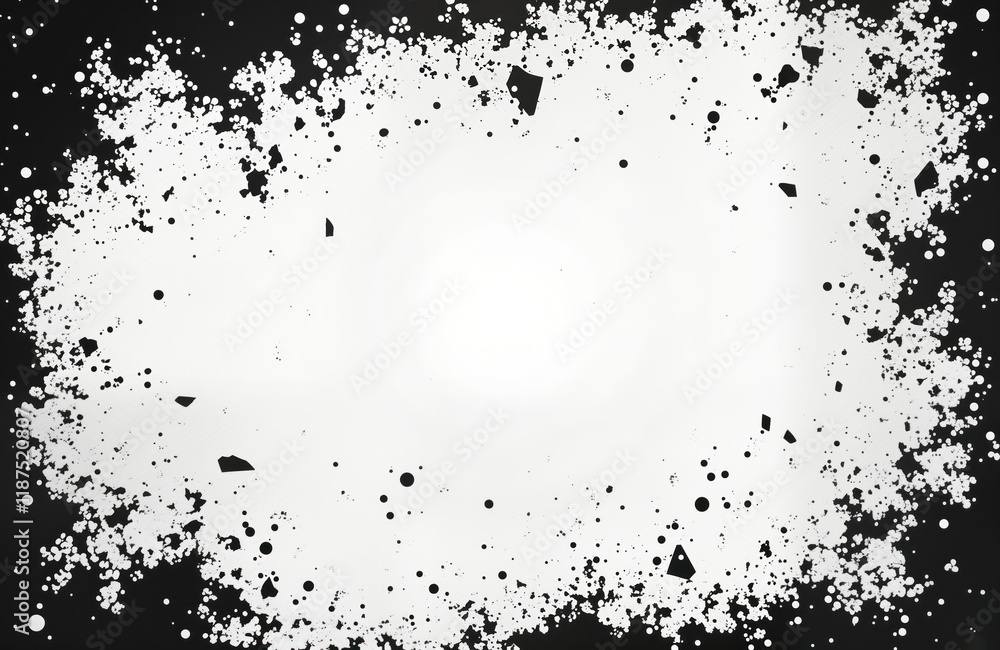 Poster abstract grunge illustration. black, white texture with cracks chips dots. distressed background. su