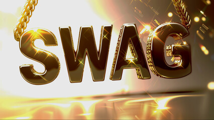 3d render swag text