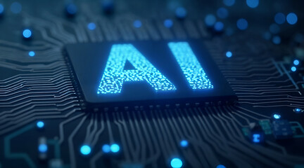 AI Chip Technology Depicting Advanced Artificial Intelligence Systems