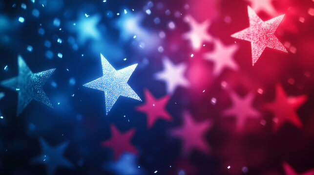 Abstract red and blue background with white star patterns and bold contrasts.abstract red and blue background with white star patterns and bold contrasts. Brightshade. Illustration