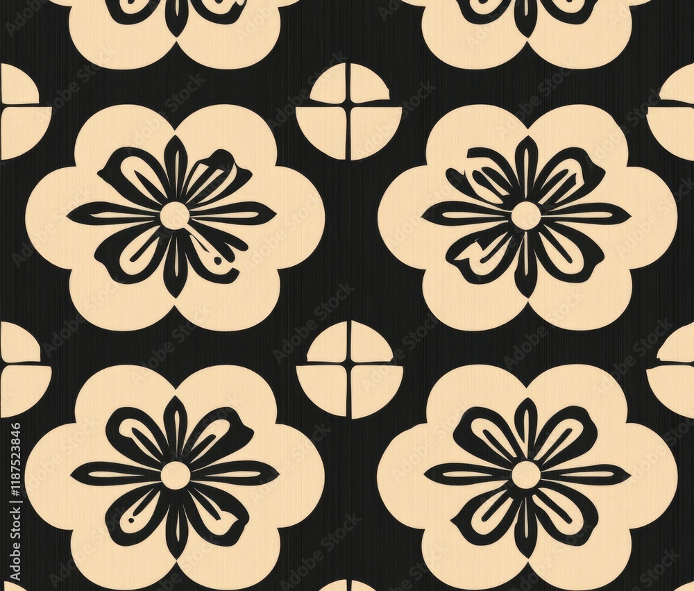 Aufkleber set against an abstract monochrome background with a simple oriental-style texture