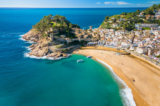 Tossa de Mar town on Costa Brava Mediterranean coast in Catalonia, Spain.