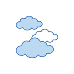 Few Clouds vector icon