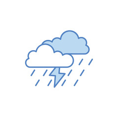 Thunderstorm vector icon