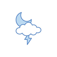 Night Scattered Clouds vector icon