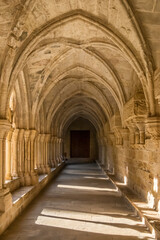 Medieval altar of the Royal Abbey of Santa Maria de Poblet in Catalonia, Spain