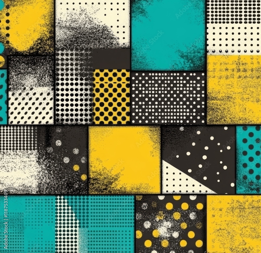 Poster seamless playful pattern with stylish doodle dots – vector