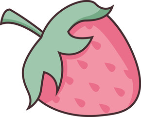 Handdrawn Strawberry Fruit