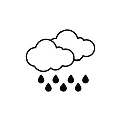Moderate Rain vector icon