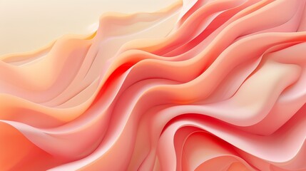 Obraz premium Abstract Coral Pink Waves Wallpaper