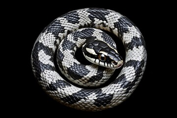 Obraz premium A young corn snake (anerythristic) is crawling on a hand.The corn snake, a pet, is on someone's hand.A horn snake (anerythristic variety) is moving its body on a hand.The anerythristic corn snake is