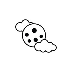 Night Few Clouds vector icon