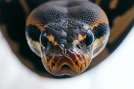 Baby Ball or Royal Python Firefly morph against a white backdrop